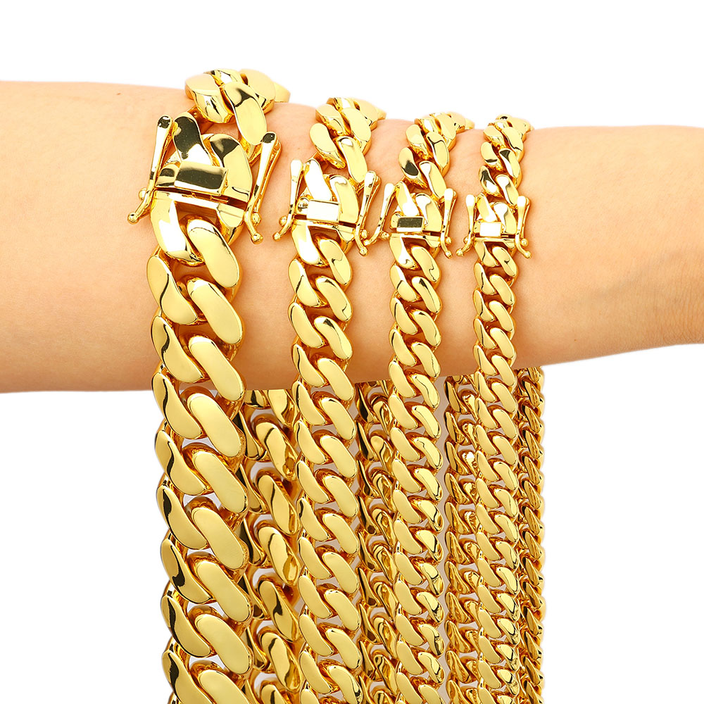 Cuban Link Chain 12Mm - 도매 10mm/12mm/15mm/20mm 황동 마이애미 쿠반 링크