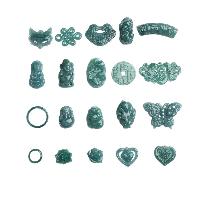 Earrings - 2개 세트, 천연 푸른색 물옥으로 만든