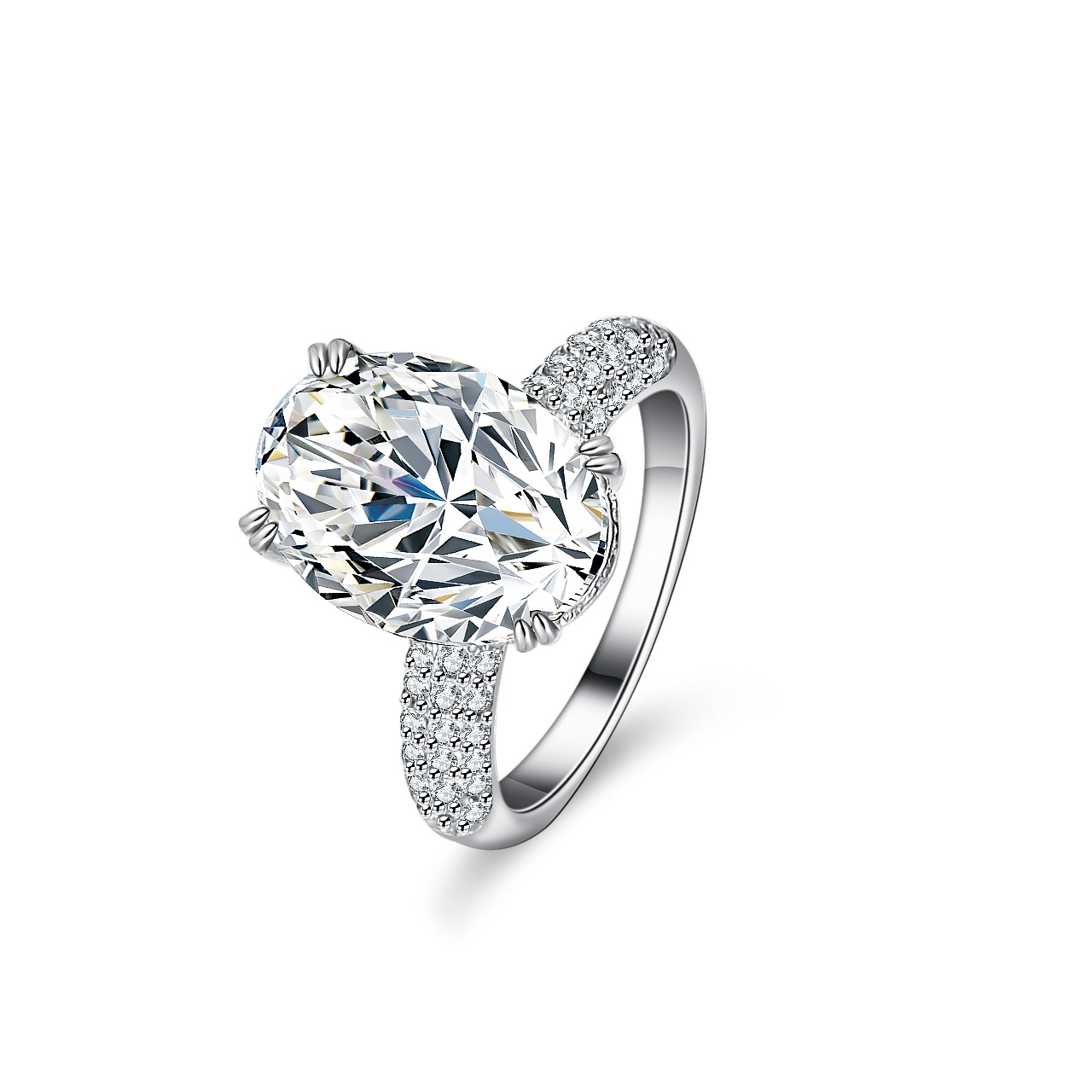 여성을 위한 에일리언 18K 금에 모이사나이트가 박힌  - Moissanite Engagement Ring 1 Carat 리뷰 및 가격
