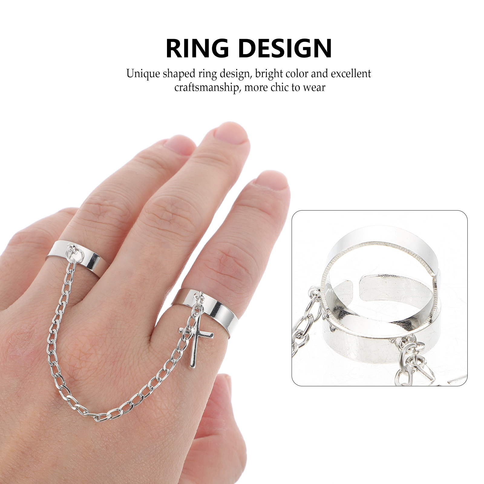 빈티지 고딕 스타일의 십자가 장식 너클 링 세트, 펑크 - Vintage Punk Knuckle Rings Set 리뷰 및 가격