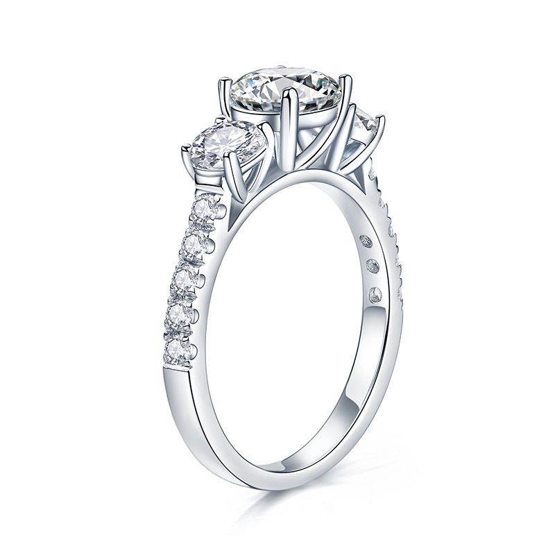 HTOTOH 3 스톤 1 캐럿 D 컬러 올 모이사나이트 - Moissanite Engagement Ring 1 Carat 리뷰 및 가격