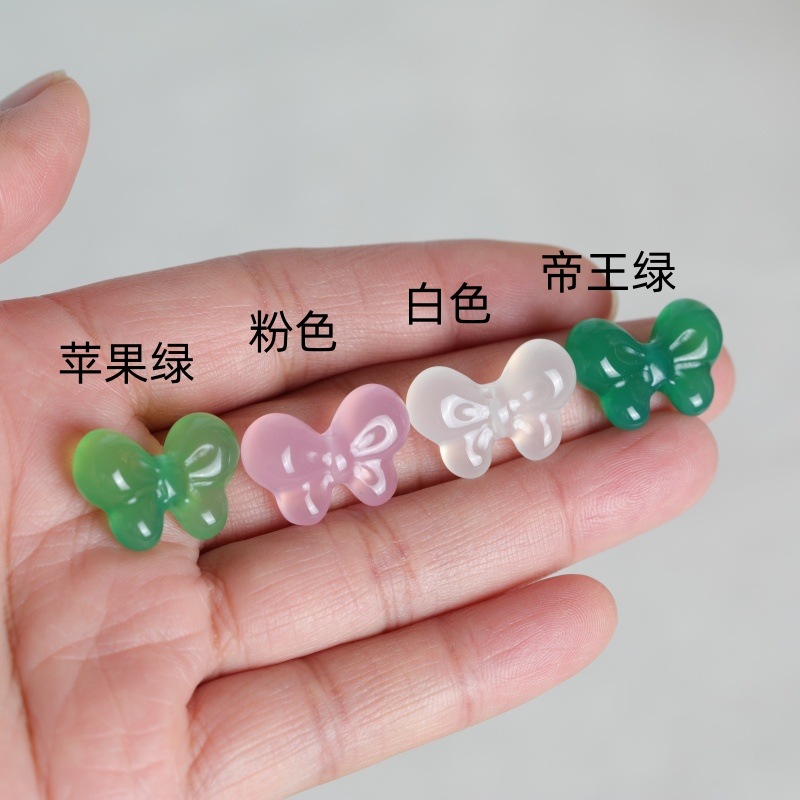2PC 천연 옥수 양면 나비 넥타이 DIY 펜던트 비드 - Earrings 리뷰 및 가격