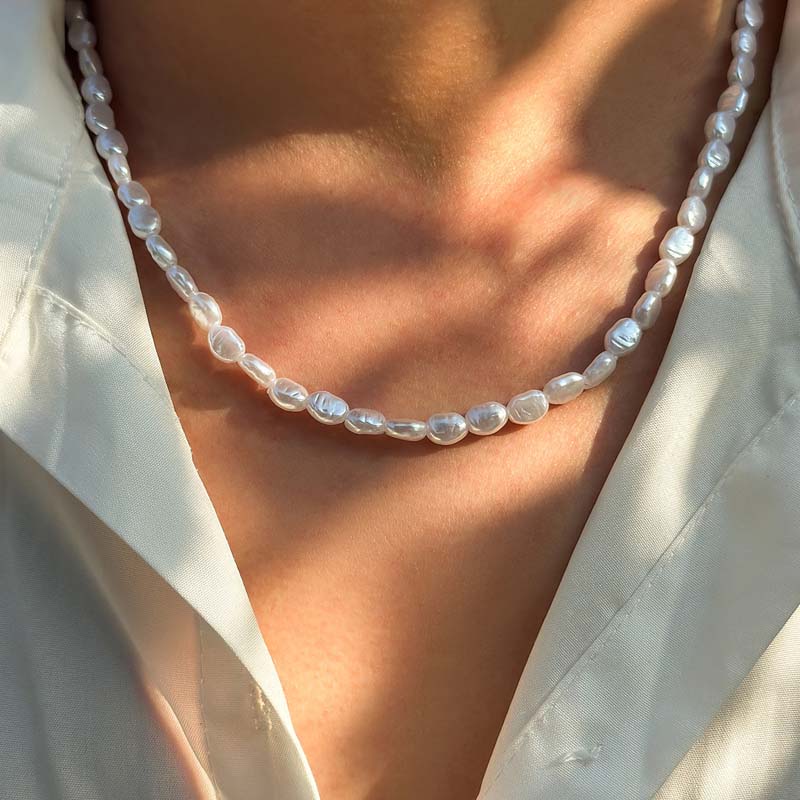 여성용 심플 모조 진주 초커 목걸이, 빈티지 우아한 구 - Pearl Choker Necklace Vintage 리뷰 및 가격